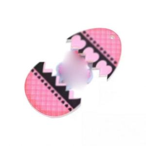 Porte-clés personnalisés en acrylique, breloques œuf, jouets capsule à ouverture et fermeture Beauty-Connected, faible MOQ, fanion de présentation à tirer - Product Image 1