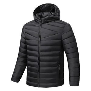 OEM ODM logotipo personalizado de los hombres de invierno al aire libre a prueba de viento chaqueta acolchada con capucha sólida chaquetas acolchadas para los hombres - Product Image 4