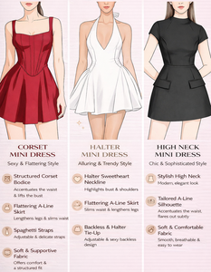 Abito Corto Elegante da Donna con Scollo a V Profondo, Senza Maniche, Design Personalizzato, per Feste e Occasioni Casual Estive - Product Image 2
