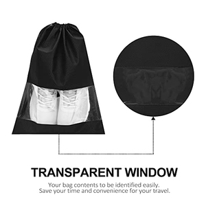 Sac à chaussures portable avec cordon de serrage, sac de voyage pour chaussures en tissu non tissé, sacs à chaussures pour hommes et femmes pour les voyages - Product Image 3