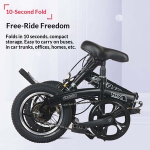 Vélo pliant 12 pouces pour adulte, vélo compact avec cadre en acier au carbone, portable, unisexe, pour les trajets en ville, les étudiants, les voyages et les sorties en plein air - Product Image 3