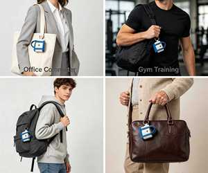 Mini sac fourre-tout portable pour le quotidien avec porte-clés et logo personnalisé, pendentif tendance pour clé de voiture, sac à main, sac à dos, cadeau souvenir - Product Image 3
