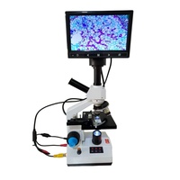 Mikroskop Biologi Komponen Laboratorium dengan Layar LCD 7 inci, Termostat, dan Penerangan LED, Grosir OEM
