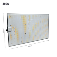Panneau lumineux LED pour culture 300W IP65 LM281B, spectre complet, efficacité 2,7 µmol/J, alliage d'aluminium, angle de faisceau 120°, personnalisable, pour intérieur