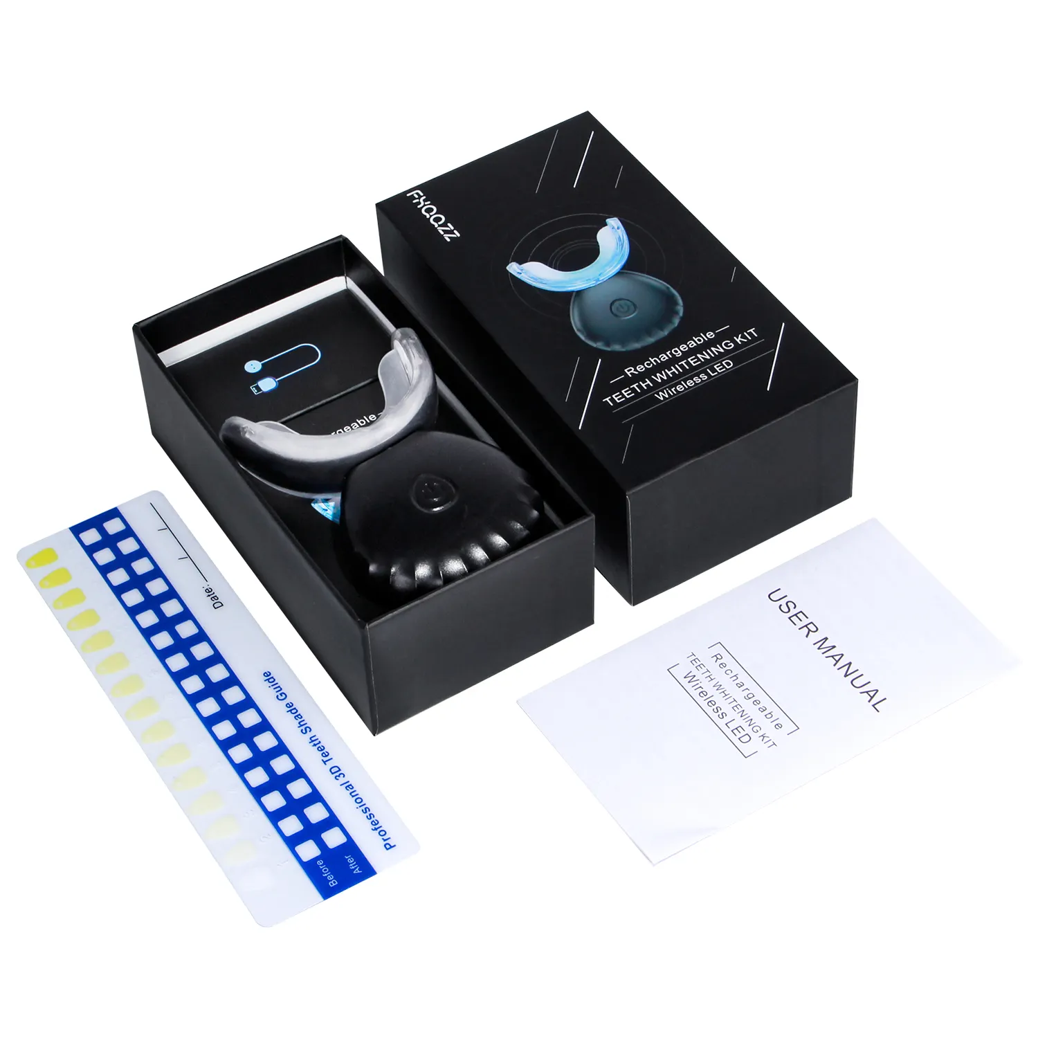 Nuovo Design dentale Wireless ricaricabile sbiancante blu lampada sbiancante dente Gel Kit sbiancamento dei denti sbiancamento dei denti