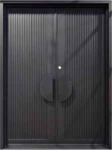 Portes de sécurité antivol en fer forgé au design moderne, avec serrure intelligente, prévention des incendies, entrée extérieure, résistantes aux intempéries, en acier, avec écran de protection 1 - Product Image 6