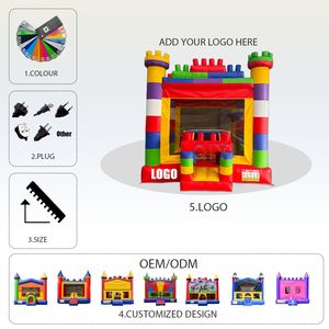 Mini château gonflable à blocs de construction, château gonflable à sauter en PVC de 0,55 mm avec souffleur - Product Image 5