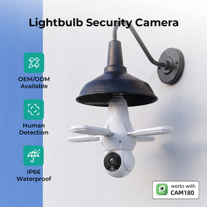 Caméra de sécurité sans fil 1080P, ampoule, PTZ, détection humaine par IA, étanche IP66, caméra CCTV extérieure, vision nocturne, surveillance à distance - Product Image 1