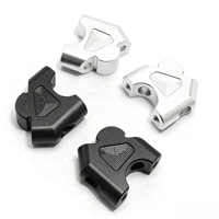 Pengatur Ketinggian & Penyesuaian Belakang dari Logam Paduan Aluminium untuk Stang R1200GS ADV LC 32MM - Perak/Hitam Garansi 1 Tahun
