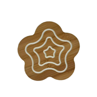Tapis personnalisé découpé au laser sculpté et gravé pour boisson et thé, ensemble de décoration de table, vaisselle, isolation thermique, tapis pour tasse, artisanat