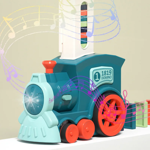 Automatic Domino Train – <b>Electric</b> Car Lays Colorful Dominoes, Brick Blocks Building <b>Kits</b>, Educational Game Toy for Kids 3-8 Year - Product Image 5