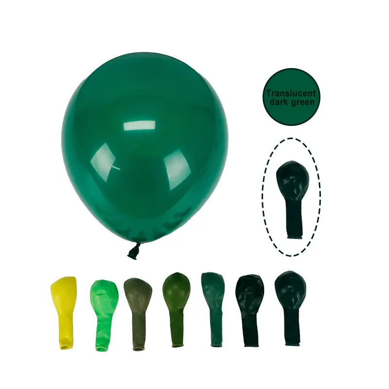 Оптовая продажа, 100 шт., 12 дюймов, зеленый, утолщенный натуральный ретро-воздушный шар, набор для свадебной декорации, украшения для вечеринки