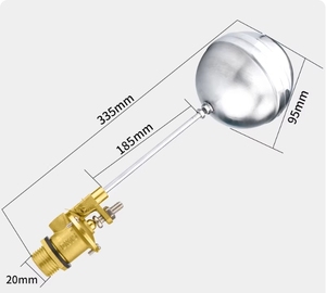 Katup Pelampung Baja Tahan Karat Tangki Air Katup Inlet Menara Air Saklar Pelampung Katup Kontrol Level Air Kontrol Level Cairan - Product Image 5