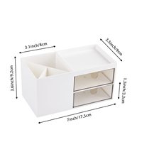 Organisateur de bureau avec tiroir, accessoires de bureau, porte-cartes de visite, porte-stylos, porte-crayons, boîte de rangement pour fournitures de bureau