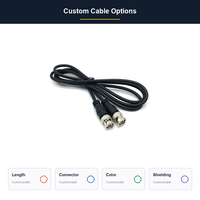 Câble coaxial RG59 75 Ohm BNC mâle vers BNC mâle, broches plaquées or, gaine PVC, conforme RoHS