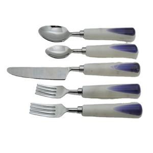 Ensemble de couverts écologiques faits à la main Couverts et vaisselle en acier inoxydable au design créatif avec poignée et cuillère neuves - Product Image 1