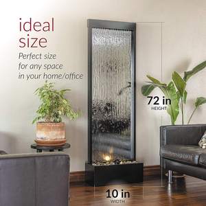<span class=keywords><strong>Fontaine</strong></span> à miroir personnalisée pour décoration intérieure <span class=keywords><strong>de</strong></span> <span class=keywords><strong>la</strong></span> maison Lumières LED pour l'extérieur Jardin Cour Cascade décorative en acier inoxydable Cascade - Product Image 2
