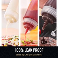 Bouteilles à eau de cuisine de 8 oz pour liquides Bouteilles à presser de condiments étanches pour sauces