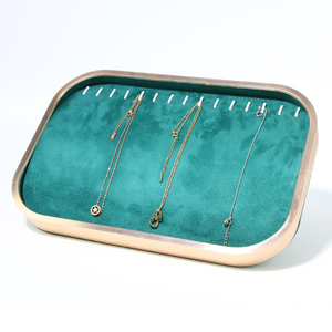 Plateau de présentation de bijoux en velours personnalisé AURORA pour bagues/boucles d'oreilles, léger, prix d'usine, taille/matériau personnalisables - Product Image 6