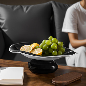 Fruit Plate <b>Resin</b> Ink Snow Realm Solid Color Coffee <b>Table</b> Decor High-End Serving Dish For Living Room - Product Image 2