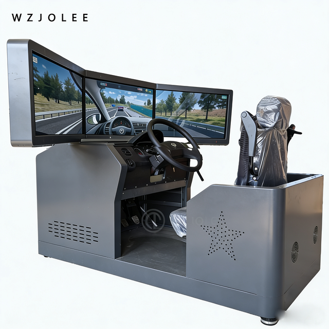 Three-Screen Electric Plastic Car Driving Simulator for Vocational College Exhibition Hall Education Safety Training Machine