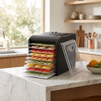 9-Tray RVS Klassieke Voedseldehydrator - 700W Turbo Power - Professionele Jerky & Fruitdroger - BPA Vrij - Huishoudelijk Gebruik