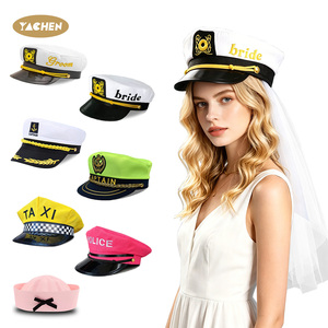 YACHEN Gorra <span class=keywords><strong>de</strong></span> Capitán Unisex, Gorra <span class=keywords><strong>de</strong></span> Marinero, Sombreros <span class=keywords><strong>de</strong></span> Fiesta para Novios, Despedida <span class=keywords><strong>de</strong></span> Soltera, Boda, <span class=keywords><strong>Disfraz</strong></span> <span class=keywords><strong>de</strong></span> Halloween, Cosplay - Product Image 1