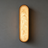 Lámparas Decorativas LED Wabi Sabi XZ Minarets, Diseño de Mármol para Comedor, Lámpara de Techo y Pared de Alabastro Español con LED de Latón