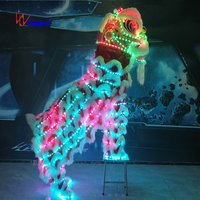 Costume de danse du lion à LED, tenue lumineuse de style animal pour spectacle sur scène