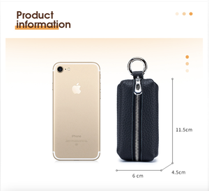 Porte-clés multifonctionnel en cuir de vachette Andong pour femmes, grand portefeuille court, porte-clés de voiture, porte-monnaie, sacs mignons 2929 - Product Image 3