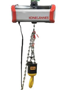 KONECRANES <span class=keywords><strong>Kone</strong></span> CLX25 H3 Double Chain Electric <span class=keywords><strong>Hoist</strong></span> V4/0.7 4T M6 Kondisi Baru Tipe Kabel Sling - Product Image 5