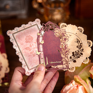 10 pièces/paquet squelette matériel papier poésie Page série rétro thème manuel fond décoration <span class=keywords><strong>Notes</strong></span> autocollantes - Product Image 2