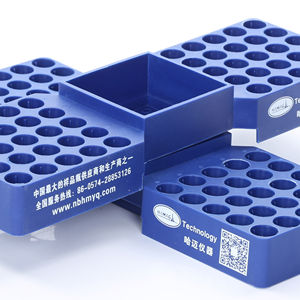 Support de flacon bleu innovant à usage de laboratoire avec compartiment de stockage 5*10 trous qui peut être empilé verticalement ou parallèlement - Product Image 2