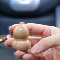 Botol Roller Minyak Esensial Kaca Kecil 2ml dari Kayu Beech, Botol Roll-on Parfum Portabel Isi Ulang, Botol Roll-on Deodoran