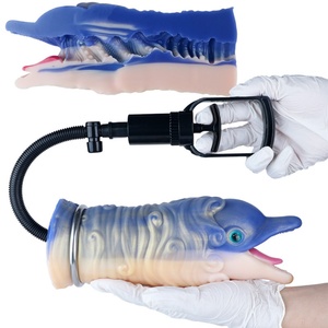YOCY Lifelike Dolphin Mouth Oral Sex Masturbation Cup with Vacuum <b>Suction</b> <b>Pump</b> Pocket Pussy Stroker for Men Penile Stimulation - Product Image 1