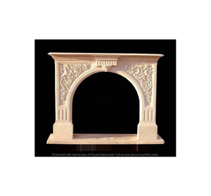 Jodhpur Sandstone <b>Fireplace</b> Surround with Handcrafted Natural Stone Aesthetic Elegant Modern Indoor <b>Wall</b>-<b>mounted</b> Architectural - Product Image 5