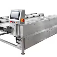 Báscula Combinada Electrónica Multiplataforma Automática para 12 Paletas de Frutas, Mariscos y Carne, con Pantalla Táctil, Precisión de 1g, Jindun OEM