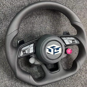 Volante de Cuero de Alta Calidad para <span class=keywords><strong>Audi</strong></span> A3 A4L A5 A6L A7 A8 Q2 Q3 <span class=keywords><strong>Q4</strong></span> Q5 Q7 Q8 TT R8 RS7, Volante de Fibra de Carbono - Product Image 1