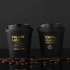 <b>Disposable</b> Black 8oz 12oz 16oz 20oz 24oz Coffee <b>Cups</b> Double Wall <b>Cup</b> Custom logo Compostable Takeway - Product Image 2