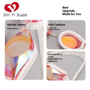 Lunettes de natation sportives personnalisées OEM pour adultes, anti-buée, anti-UV, en PC et silicone, réglables, différentes couleurs, vente chaude - Product Image 4