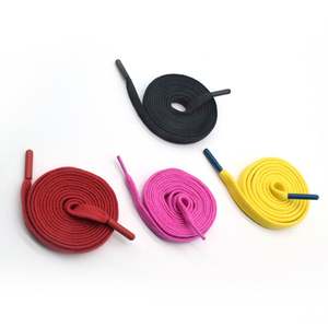 For Manufacturer Custom 8mm Woven <b>Braid</b> Color Replacement Sneaker Sport Flat Rope Shoe Lace String <b>Cord</b> Hemp 100 Cotton Shoelace - Product Image 3