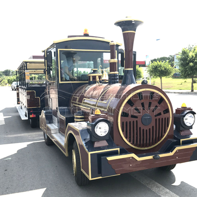 With Steam Shape Electric Trackless Train Best Price High Quality Electric Trackless Train for Sale