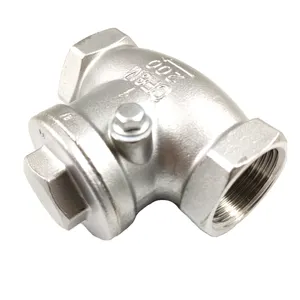 <span class=keywords><strong>Valvola</strong></span> di ritegno a disco singolo manuale in ghisa sferoidale in acciaio inossidabile CF8 CF8M, tipo a battente flangiato - Product Image 4