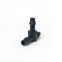 Raccord en T droit pour irrigation goutte à goutte 4/7 mm en PE noir, connecteur 3 voies pour tube micro-pulvérisateur pour jardin et terres agricoles