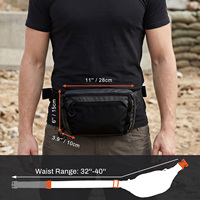Riñonera Táctica Cordura con Acceso Rápido, Bolso Bandolera Urbano Tecnológico, Bolso Cruzado Informal para Actividades al Aire Libre
