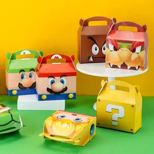 Wholesale Birthday Party Decoration Super Mario Game Gift Cookie Candy Boxes