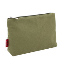 Multi Colors and Purposes Canvas Toiletry Kit Pouches Cosmetic Organizer Bag with Zipper Basic Style Cotton Canvas Pouch