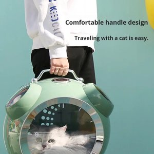 Nhà Máy Giá Lớn Cầm Tay Thoáng Khí Nhựa Mèo Tàu Sân Bay Xách Tay Vật Nuôi Ba Lô Ngoài Trời Đôi Vai Túi - Product Image 3