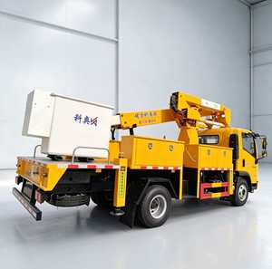 Nueva plataforma de trabajo hidráulica diésel HOWO para edificios de gran altura, vehículo con pluma extensible 4x2, altura de trabajo de 8-45 m, compatible con Euro IV, control remoto - Product Image 2