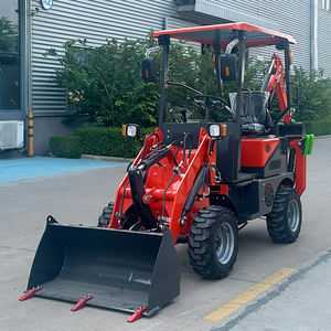 Мини-экскаватор-погрузчик STTRON, компактный колесный фронтальный экскаватор-погрузчик, сертифицированный CE EPA, высококачественная строительная техника - Product Image 1